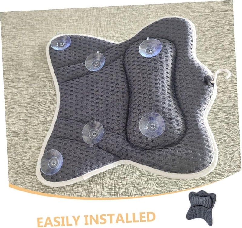 Breathable Bathtub Pillow with Strong Suction Cups for Head and Neck Support Compact Lightweight Tub Cushion - Image 4